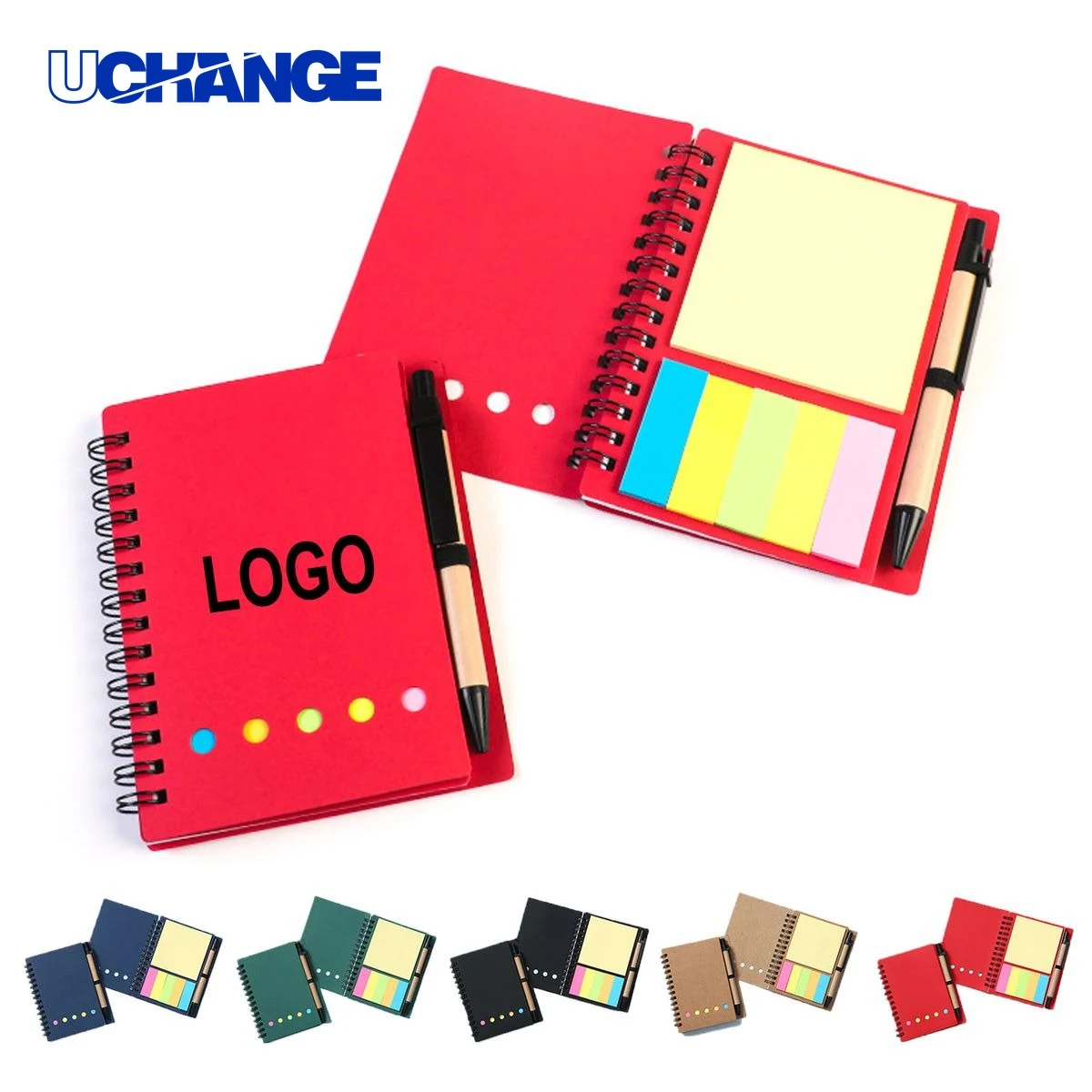Eco Notebook Journal with Sticky Notes for Green Offices 1