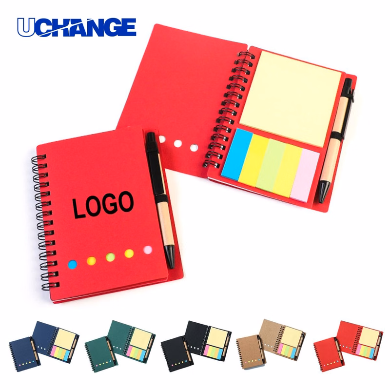 Eco Notebook Journal with Sticky Notes for Green Offices
