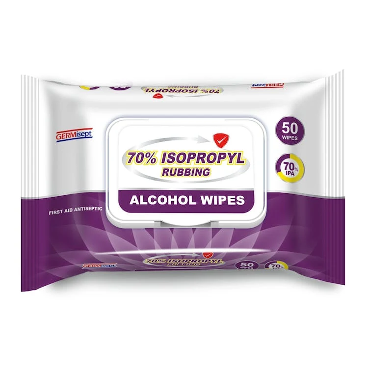 70% Isopropyl Alcohol Wipes - Count 50 1