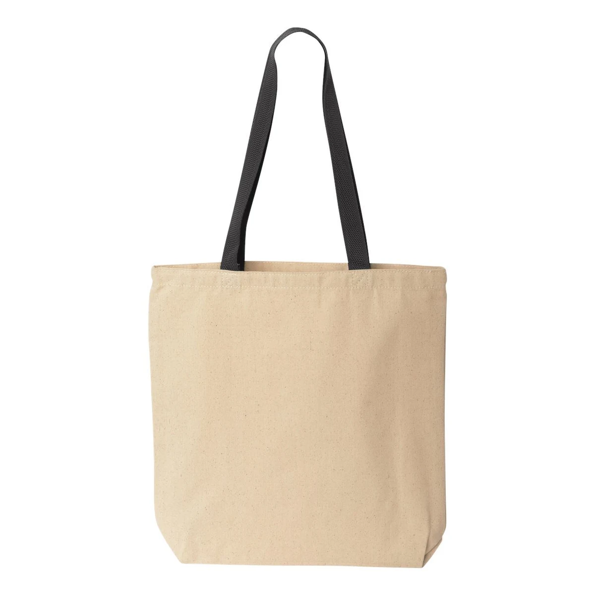 Natural Tote with Contrast-Color Handles - 8868 1