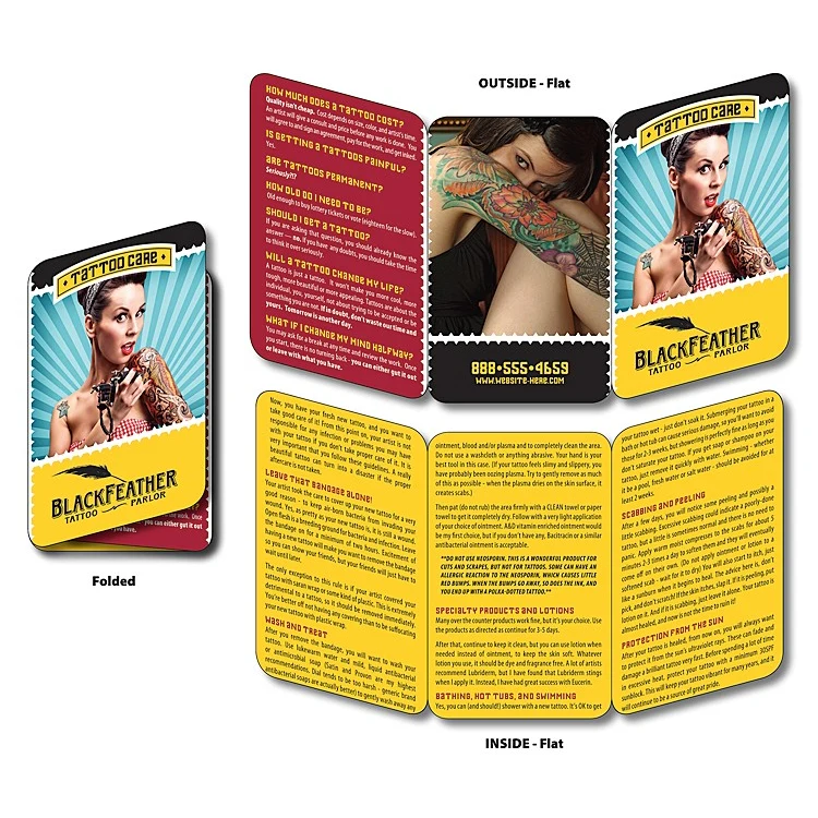 Plastic Wallet Card - 6.75x3.5 (Flat Size) UV-Coated (1S) Tri-Fold - 10 pt. 1