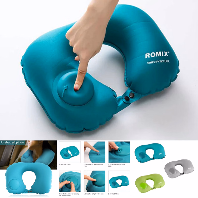 EZ Inflate Travel Neck Pillow
