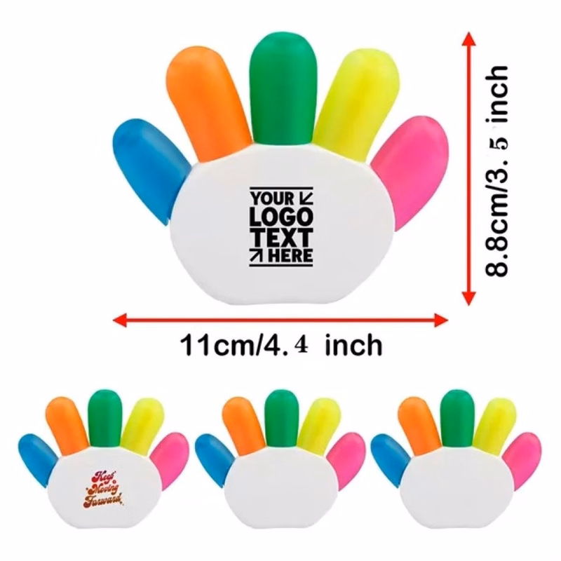 Palm-shaped Five-color Highlighter