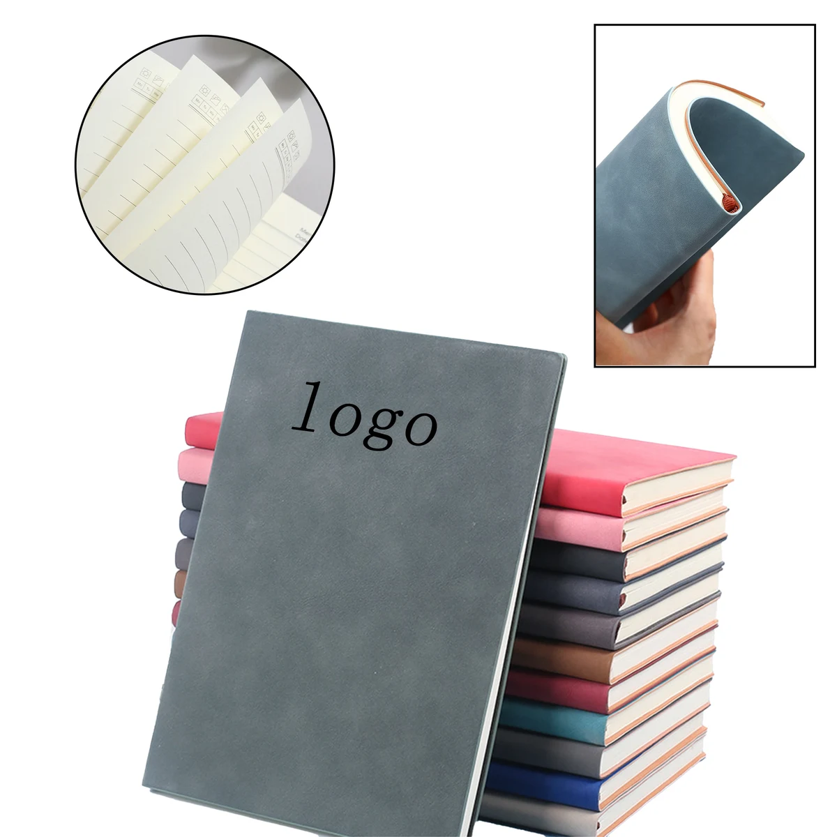 A5 Leather Business Notebook For Recording Information 1