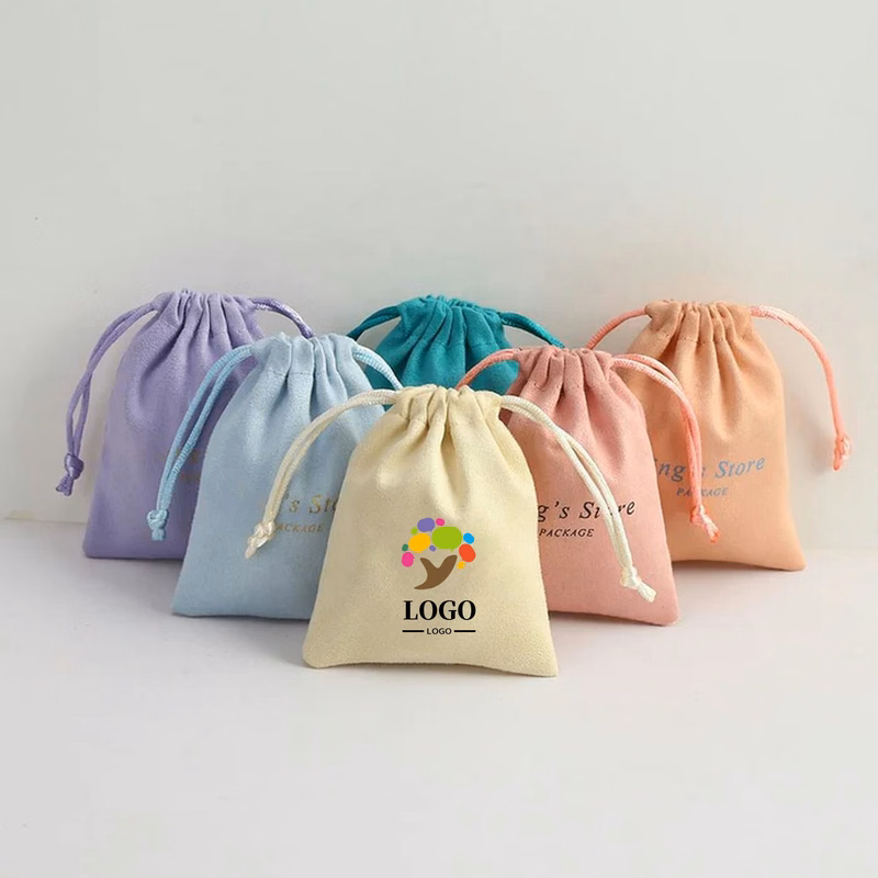 Suede Drawstring Jewelry Bag Gift Packaging Pouch