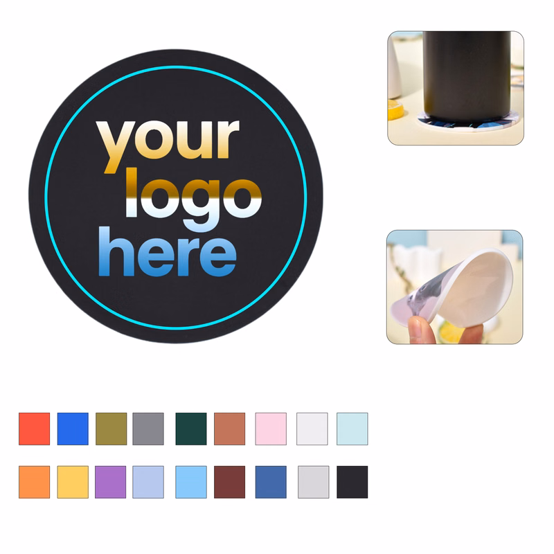 MOQ:20pcs Custom Soft PVC Coasters