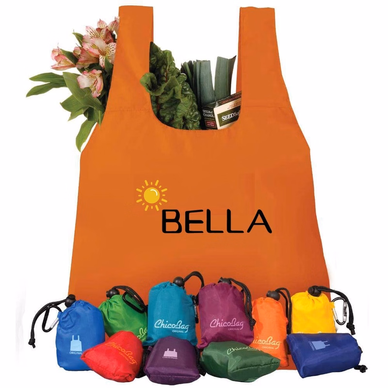 Original Reusable Tote Bag With Carabiner Clip