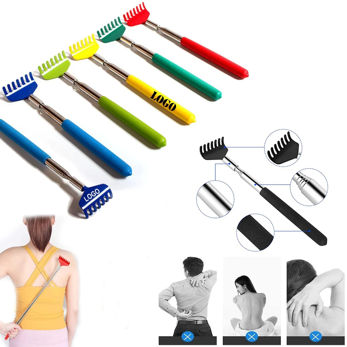 Retractable Stainless Steel Back Scratcher 1