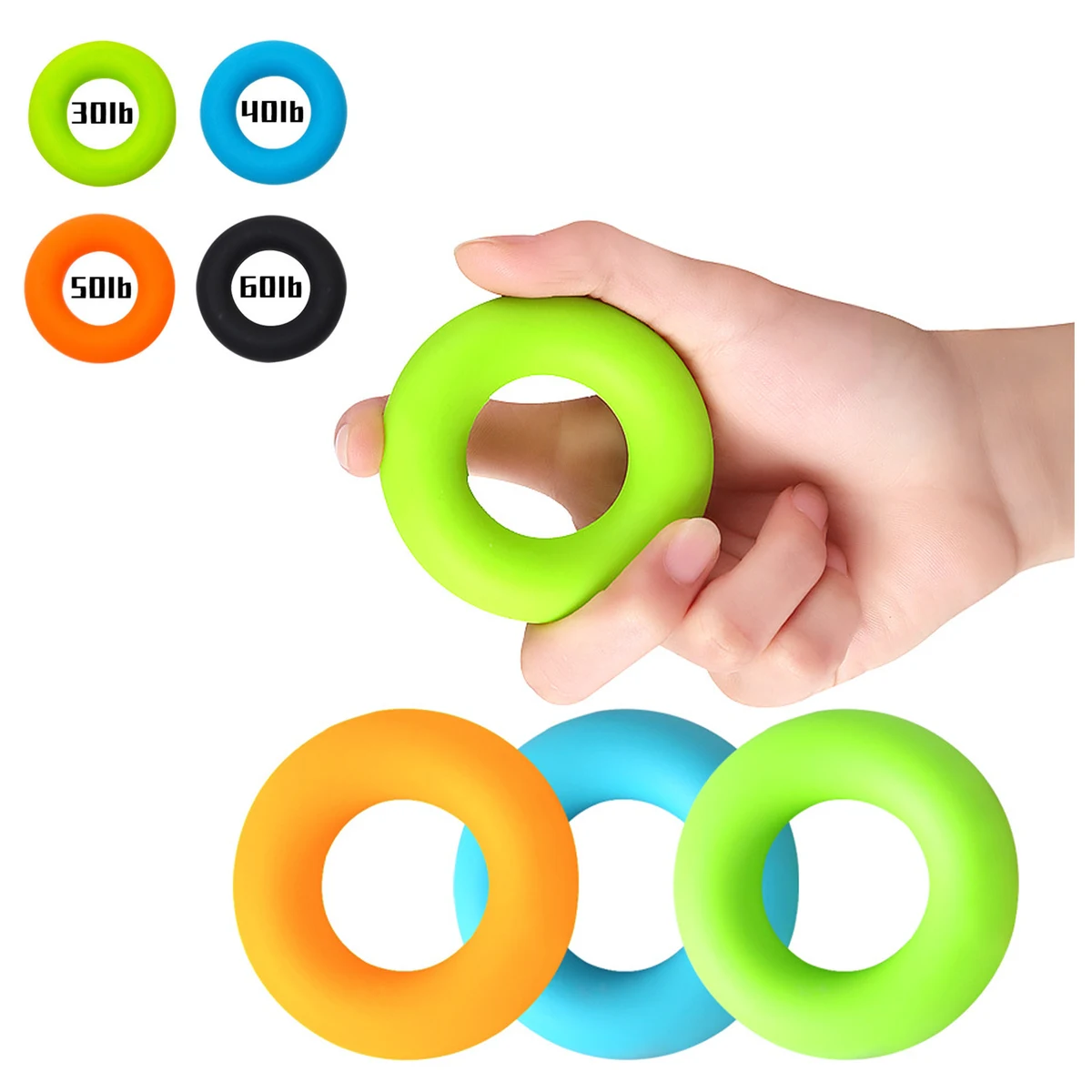 Hand Grip Strengthener Rings, Strength Trainer for Finger 1