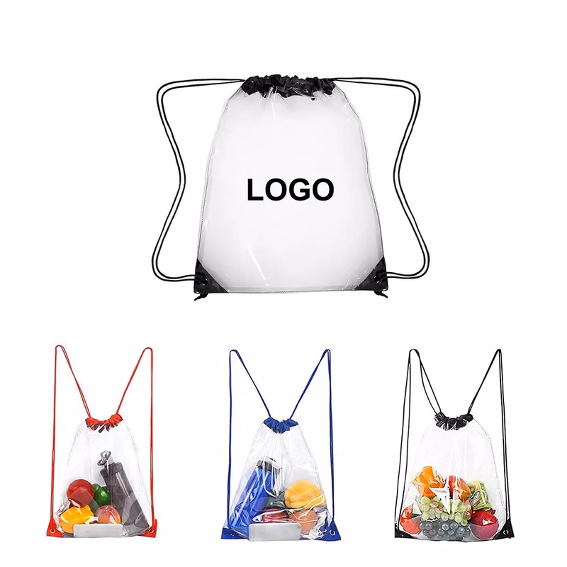 Clear Backpack Drawstring Pouch Bag