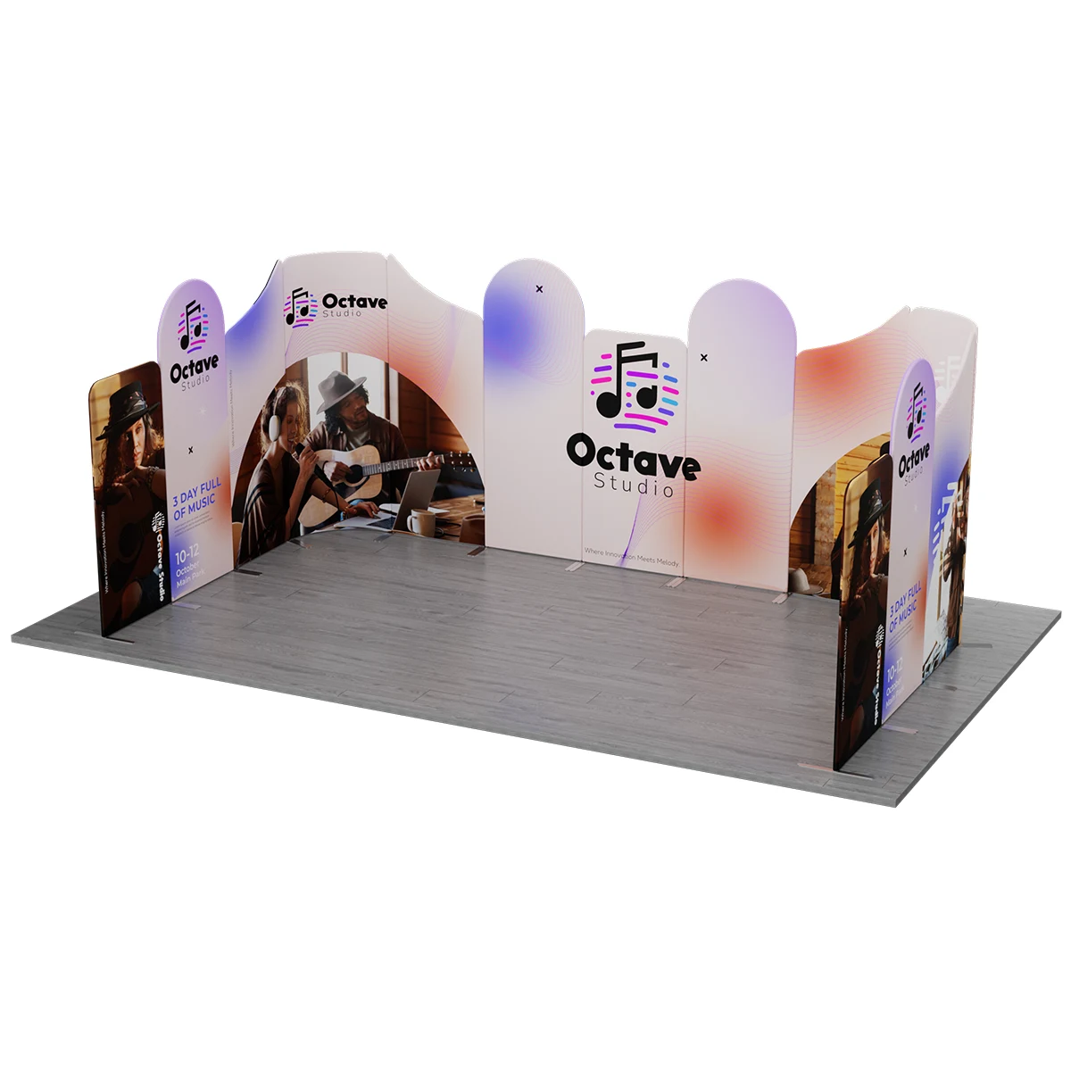 NEW MagLock 10'x20' Booth Fabric Display Kit C 1
