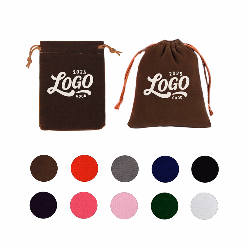 Customized Portable Small Drawstring Velvet Bag