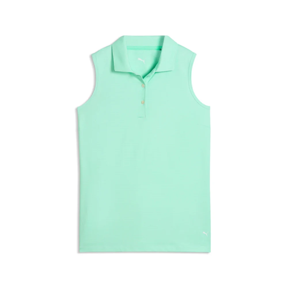 PUMA® Women's Birdseye Sleeveless Golf Polo with Custom Logo 1