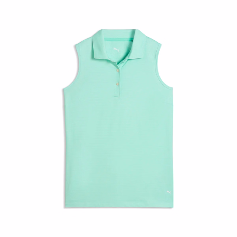PUMA® Women's Birdseye Sleeveless Golf Polo with Custom Logo