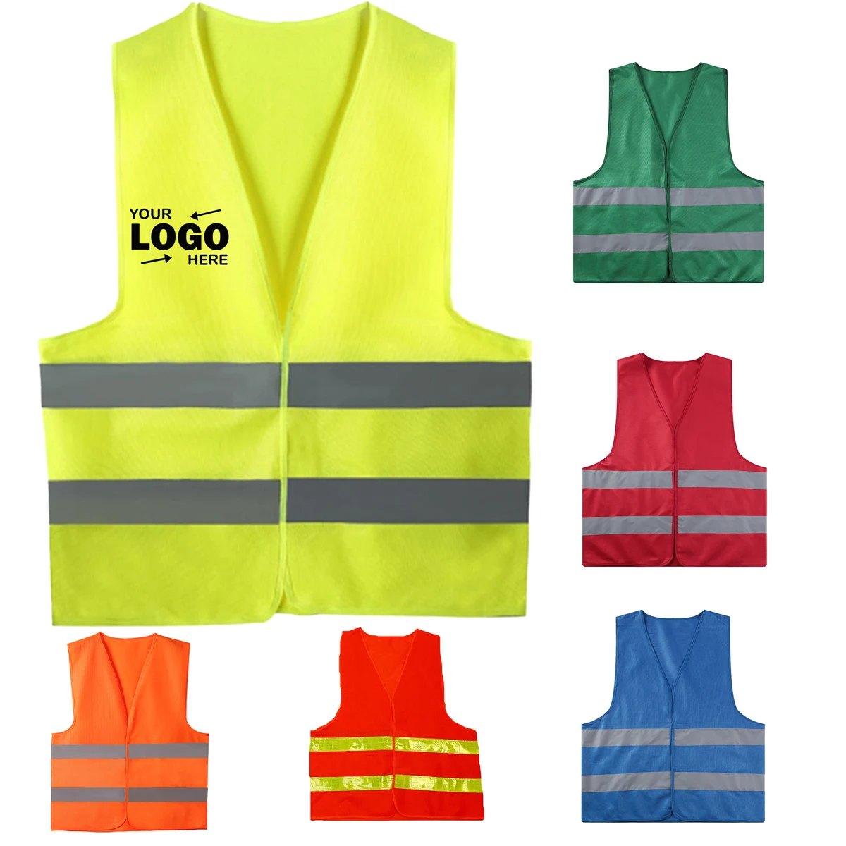Multi Color Polyester Lightweight Reflective Safety Vest 1