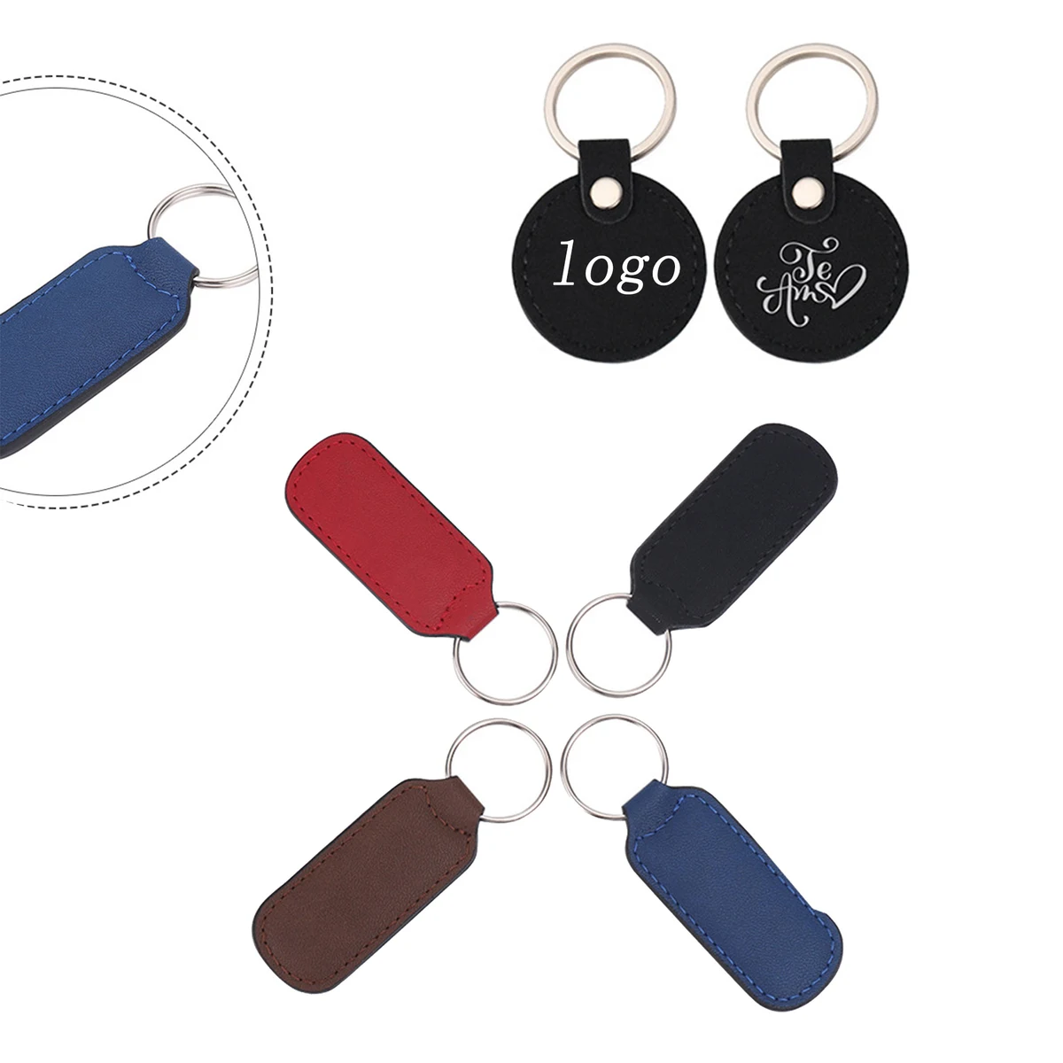 Customized PU Leather Keychain Hanger 1