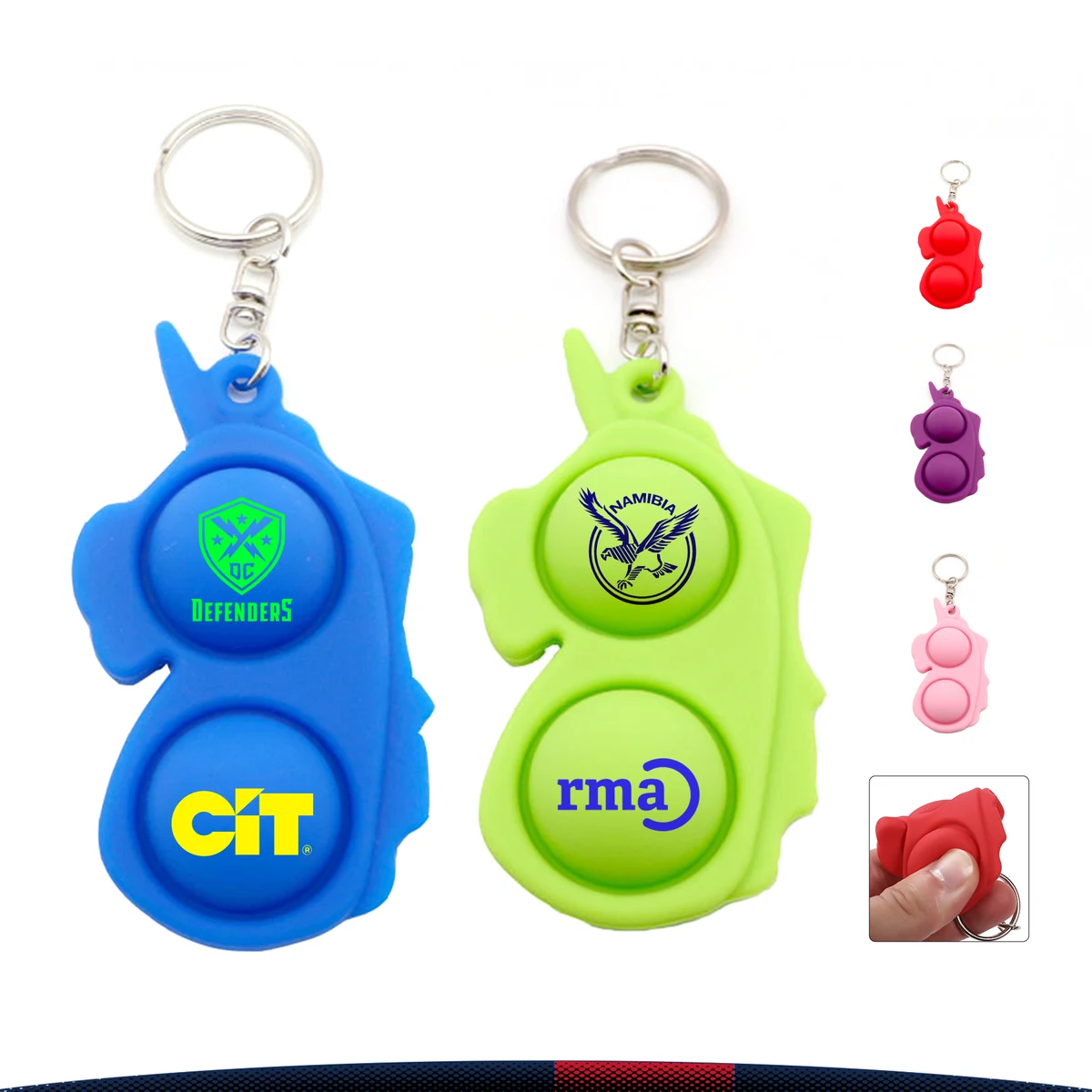 Unicorn Push Pop Bubble Keychain 1