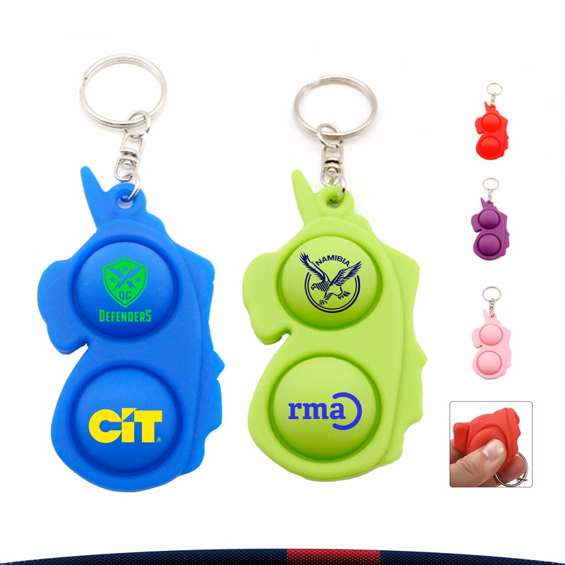 Unicorn Push Pop Bubble Keychain
