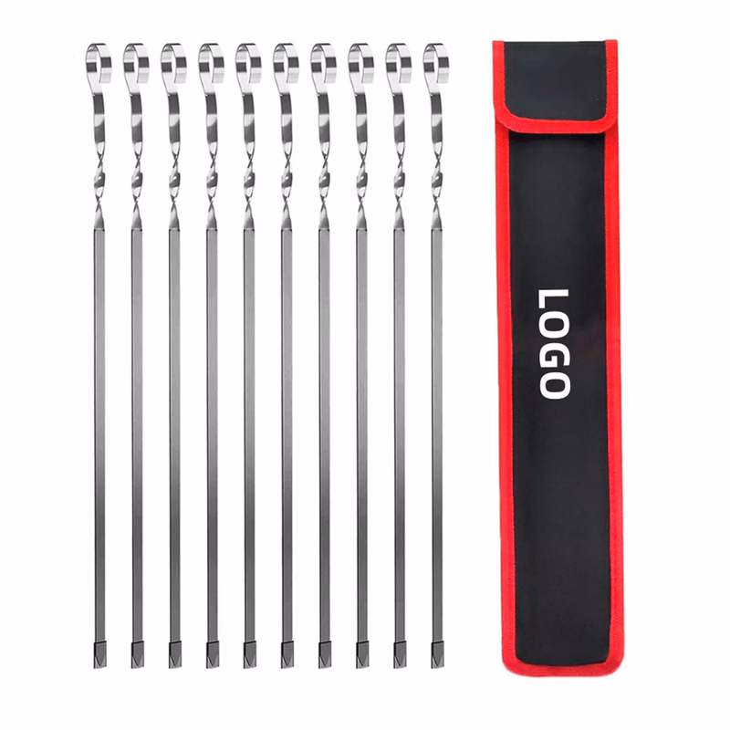 14" Stainless BBQ Skewers Set