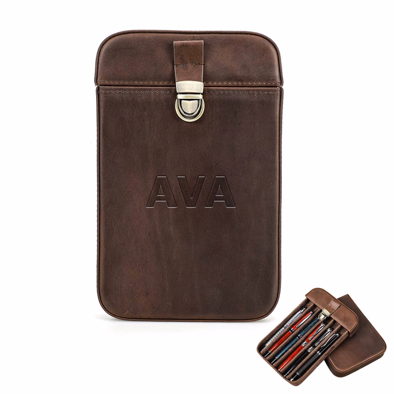 6-Cigar Genuine Leather Humidor