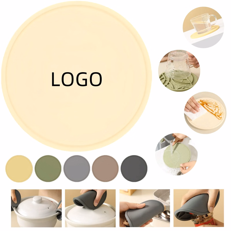 Round Silicone Waterproof Heat Insulation Bowl Mat