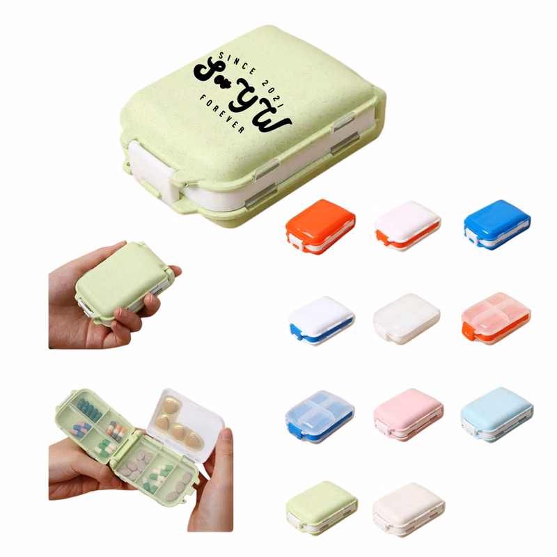 Triple-Layer 8-Compartment Pocket Pill Case