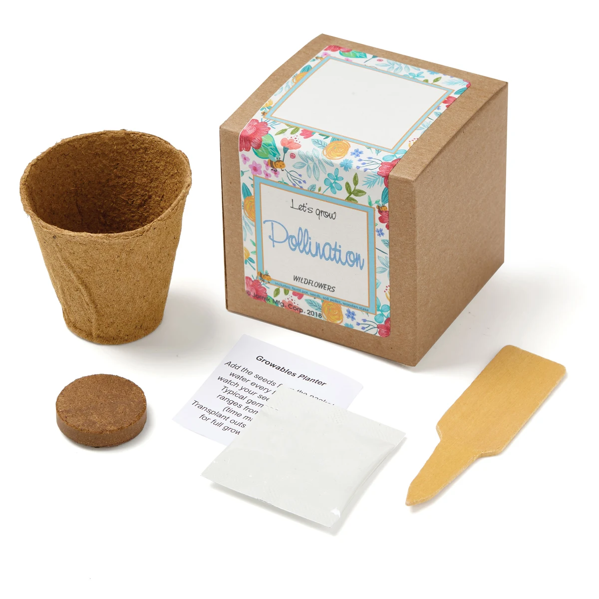 Wildflowers Planter in Kraft Gift Box w/Seeds 1