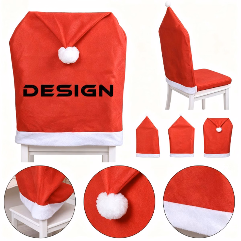 New Christmas Hat Chair Cover