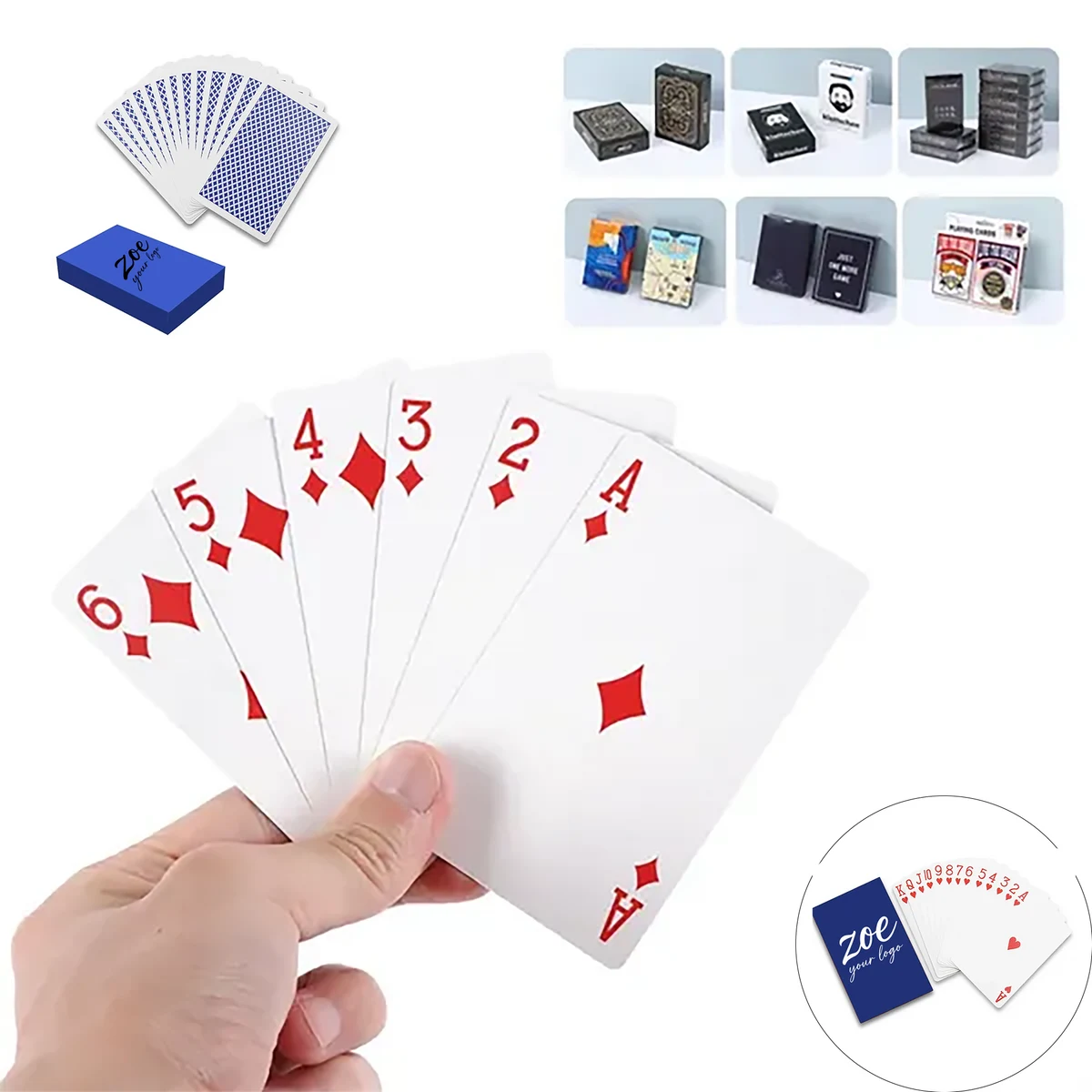 Promotional Full Color Customized Playing Poker Cards 54Pcs 1