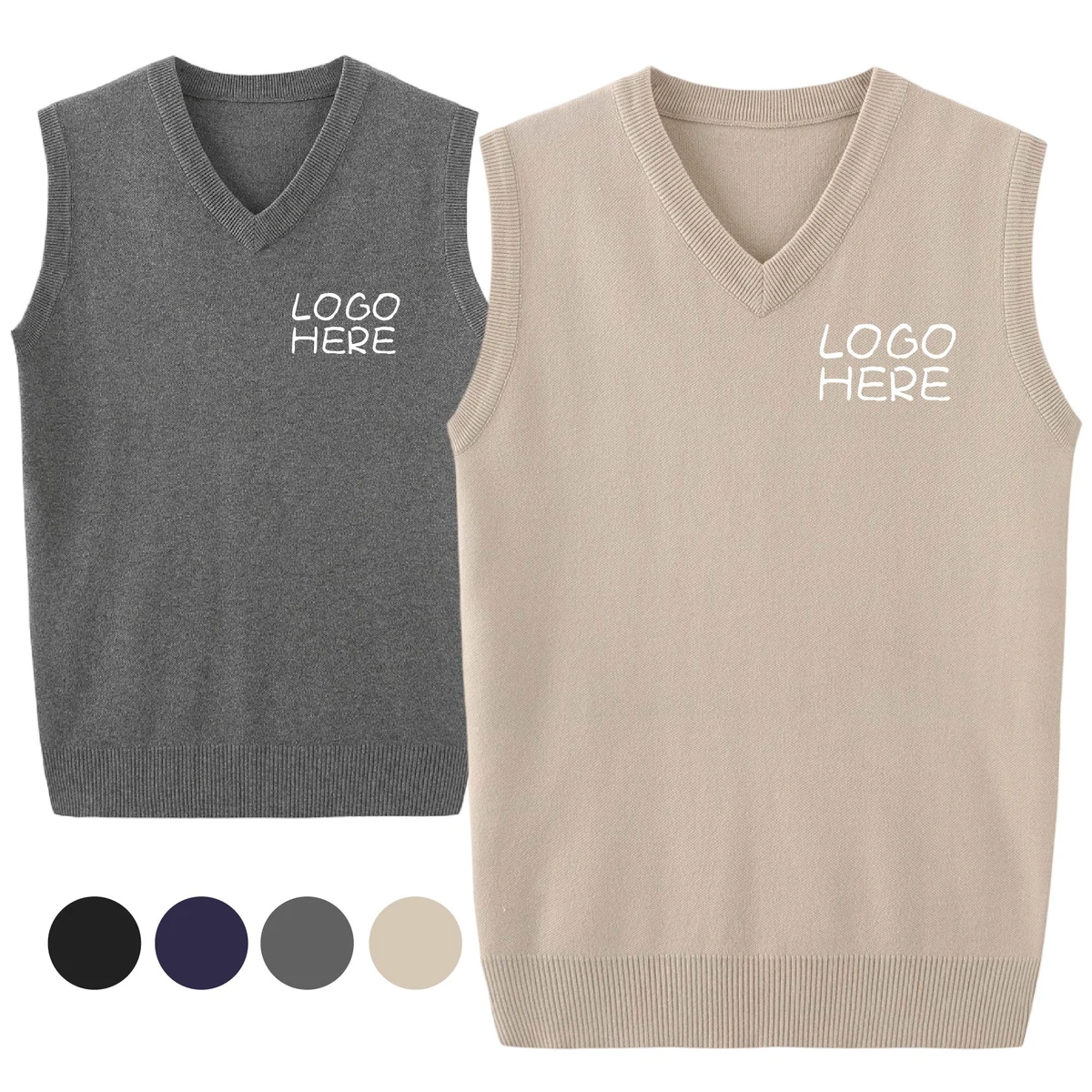 Sleeveless V-Neck Sweater 1