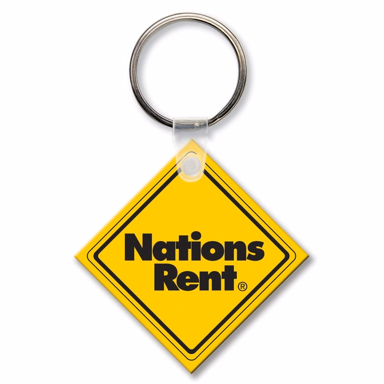 Small Square Key Tag (Spot Color)