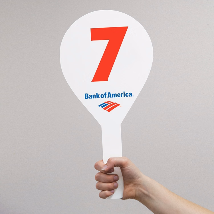 Teardrop Shaped Hand Sign - 8 x 16
