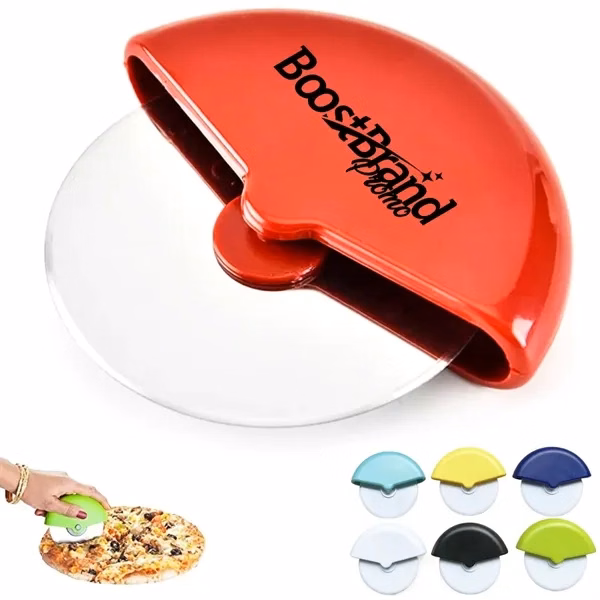 Custom Plastic Pizza Wheel Cutter with Ergonomic Grip — Home & Restaurant Tool