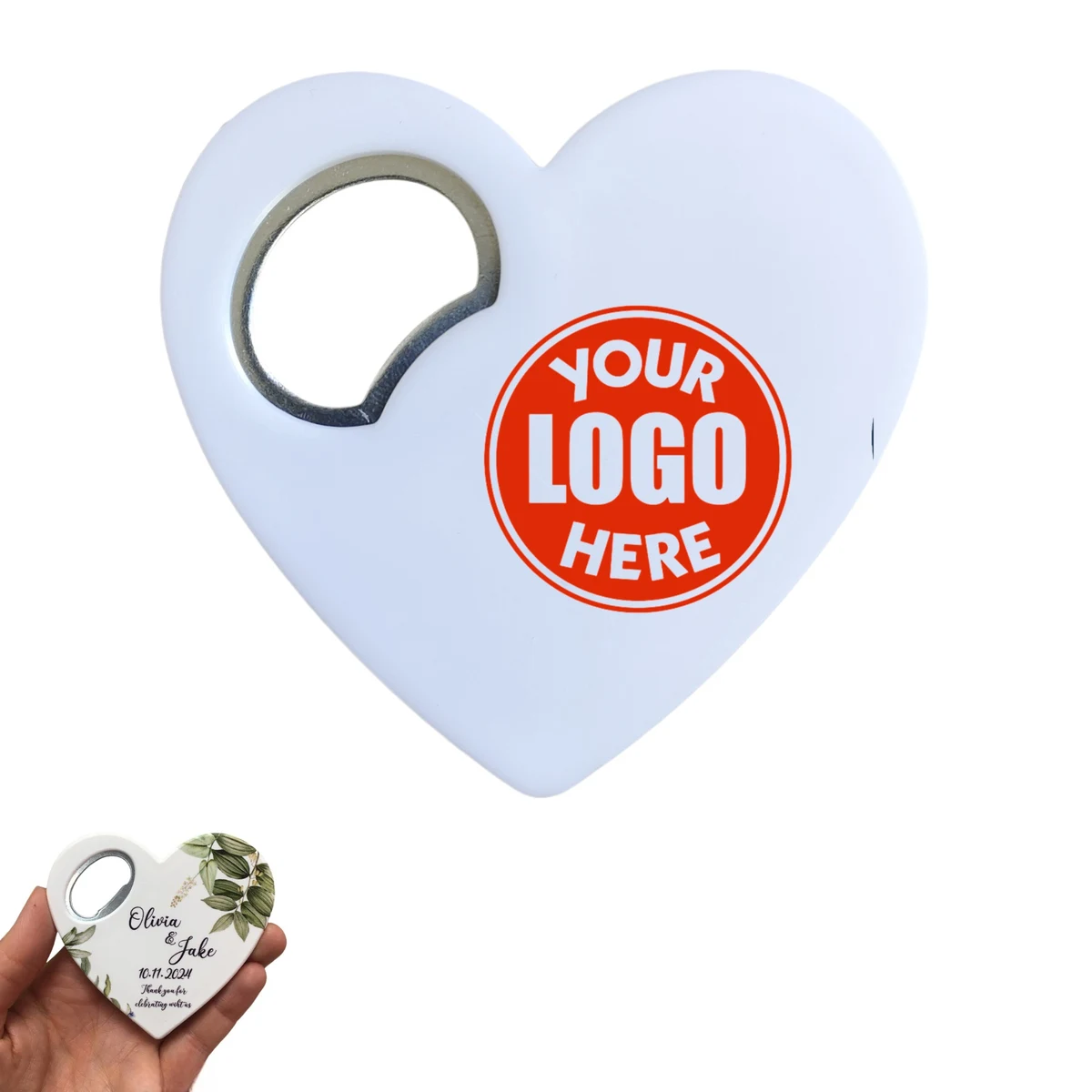 Customized Heart Shaped Bottle Opener 1