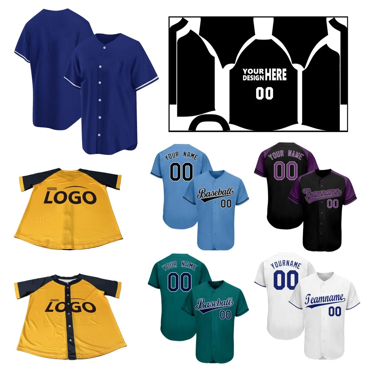 Summer Short-Sleeved Baseball Sport Style 1
