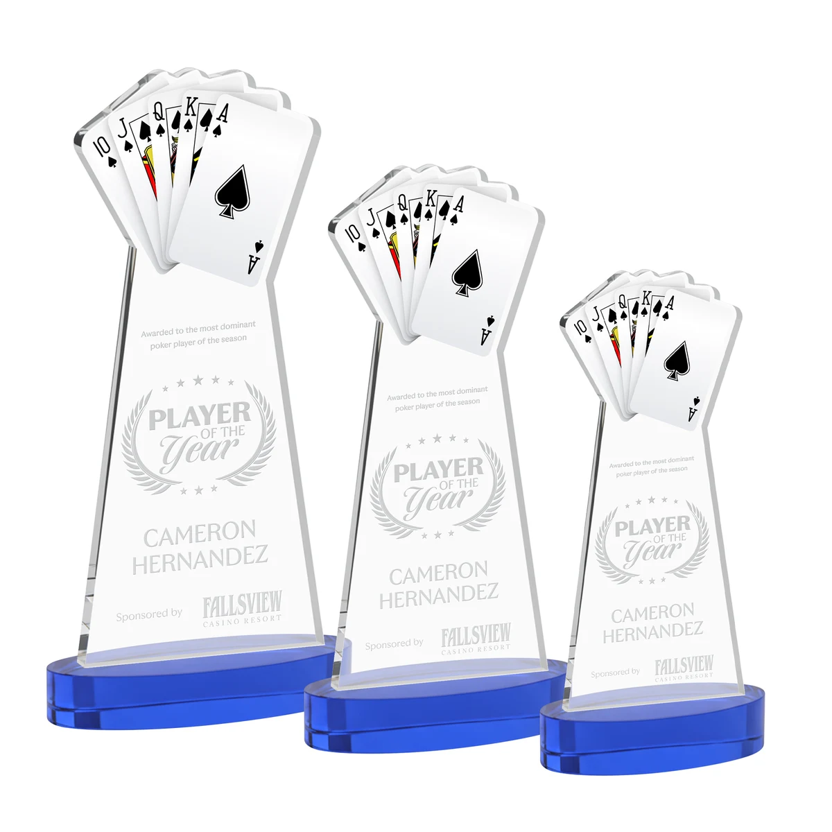 Poker Award on Alberton Base - Blue 1