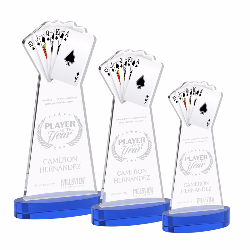 Poker Award on Alberton Base - Blue