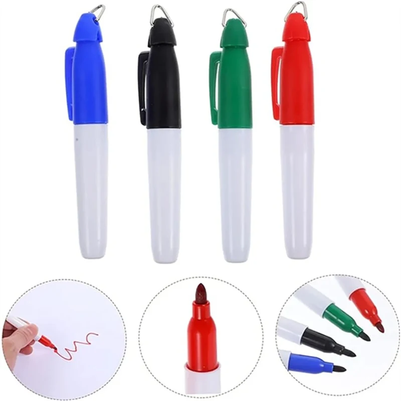 Mini Permanent Markers Golf Ball Pens With Key Chain Clips 1