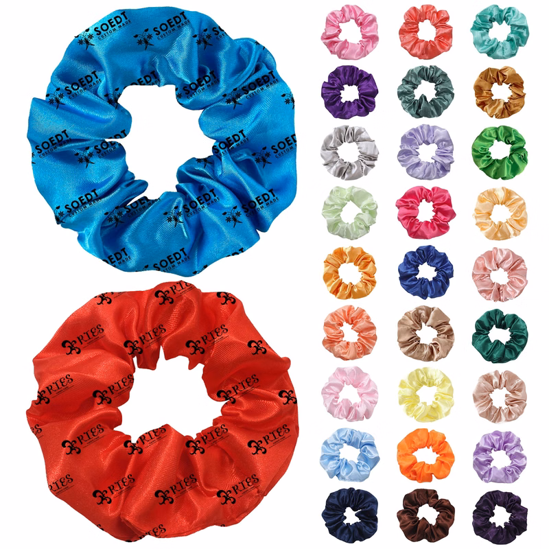 Full Color Printed Stain Hair Scrunchies