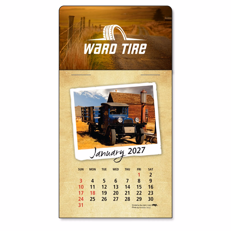 Adhesive Peel-N-Stick® Calendar - Classic Cars Pad