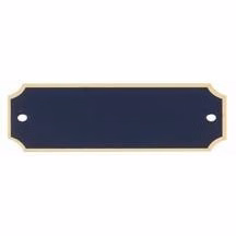 1" x 3-1/4" Blank Laserable Perpetual Plate with Gold Border