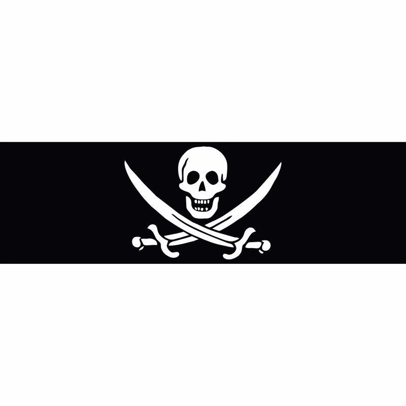 Calico Jack Rackham Window Decals 3" x 10"