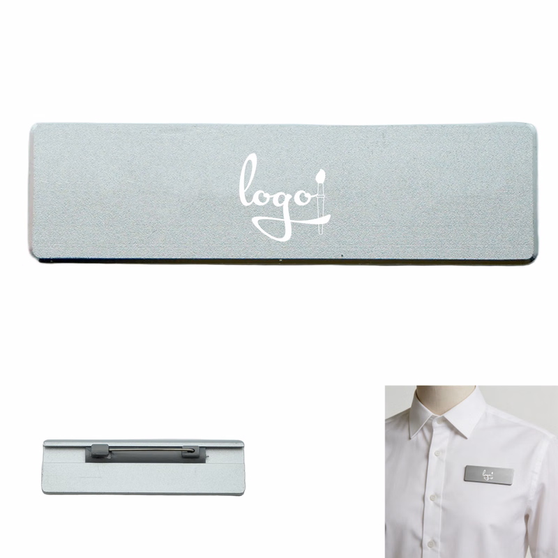 Custom Full Color Metal Name Badge ?C MOQ 10
