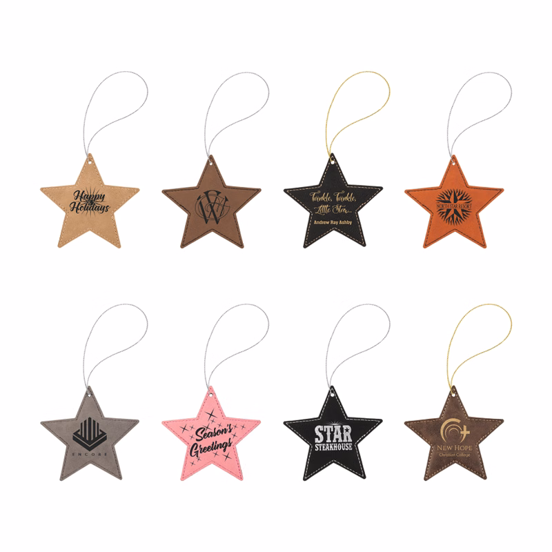 Star Leatherette Ornament