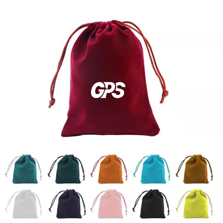 Velvet bag with drawstring 1