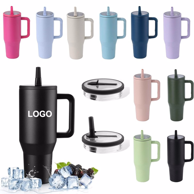 40 oz Leak Proof Insulated Tumbler W/ Straw & Lid