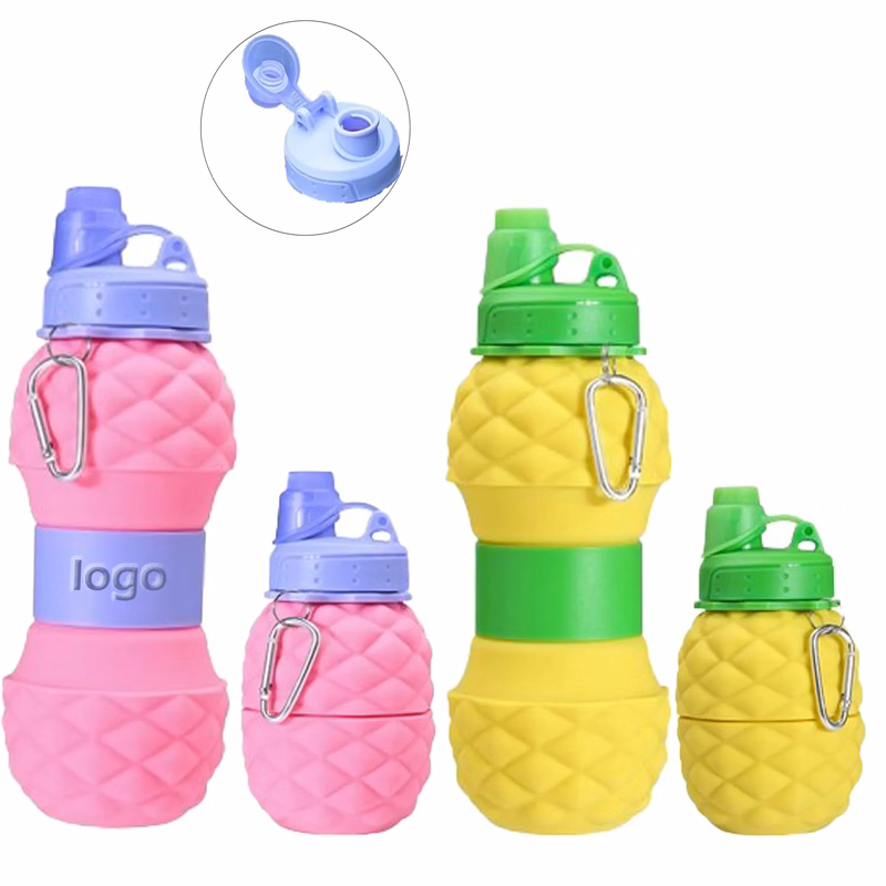 Pineapple silicone folding water cup