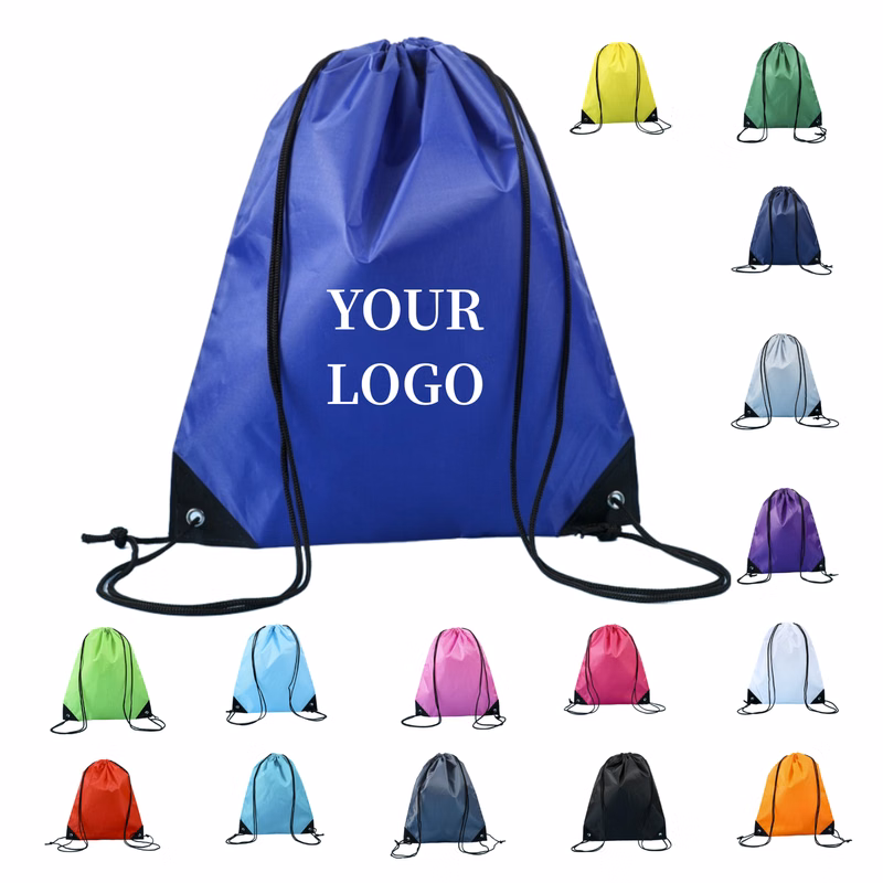 210D Polyester Drawstring Backpack Bag Storage