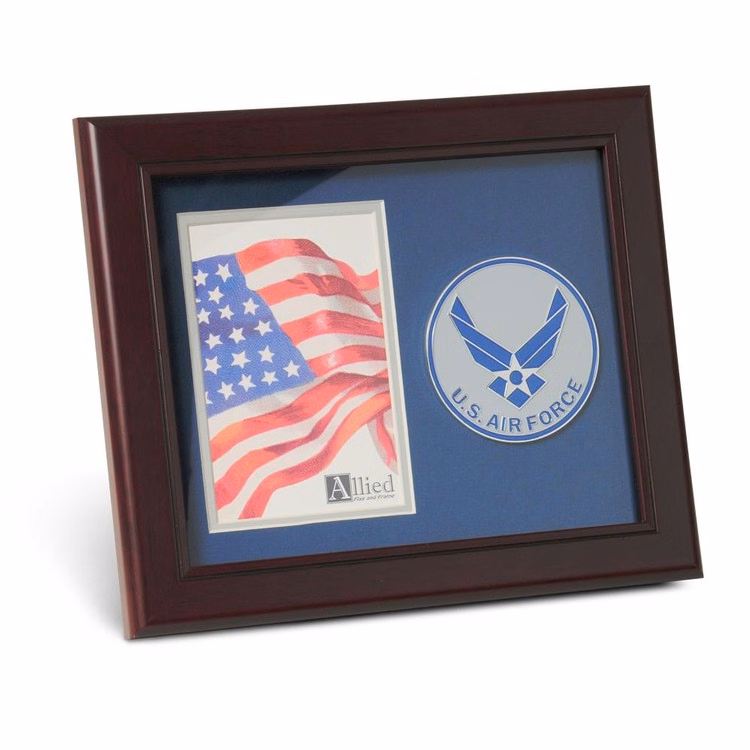Aim High Air Force Medallion 4-Inch by 6-Inch Portrait Picture Frame