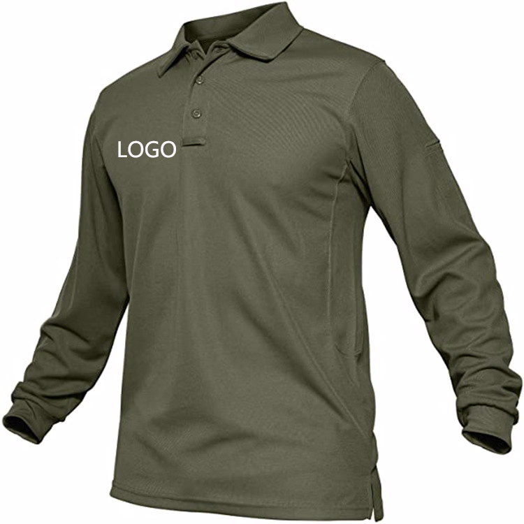 Men's Long-sleeved Golf Paul Lapel T-shirt